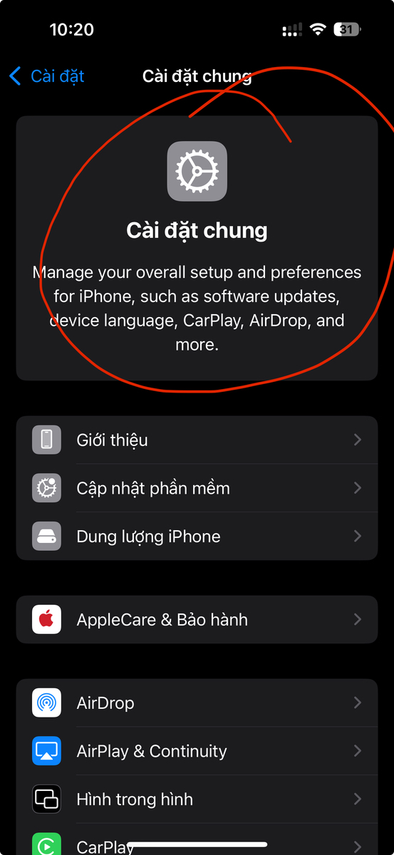 Một ví dụ về sự rườm rà trên ios 18…