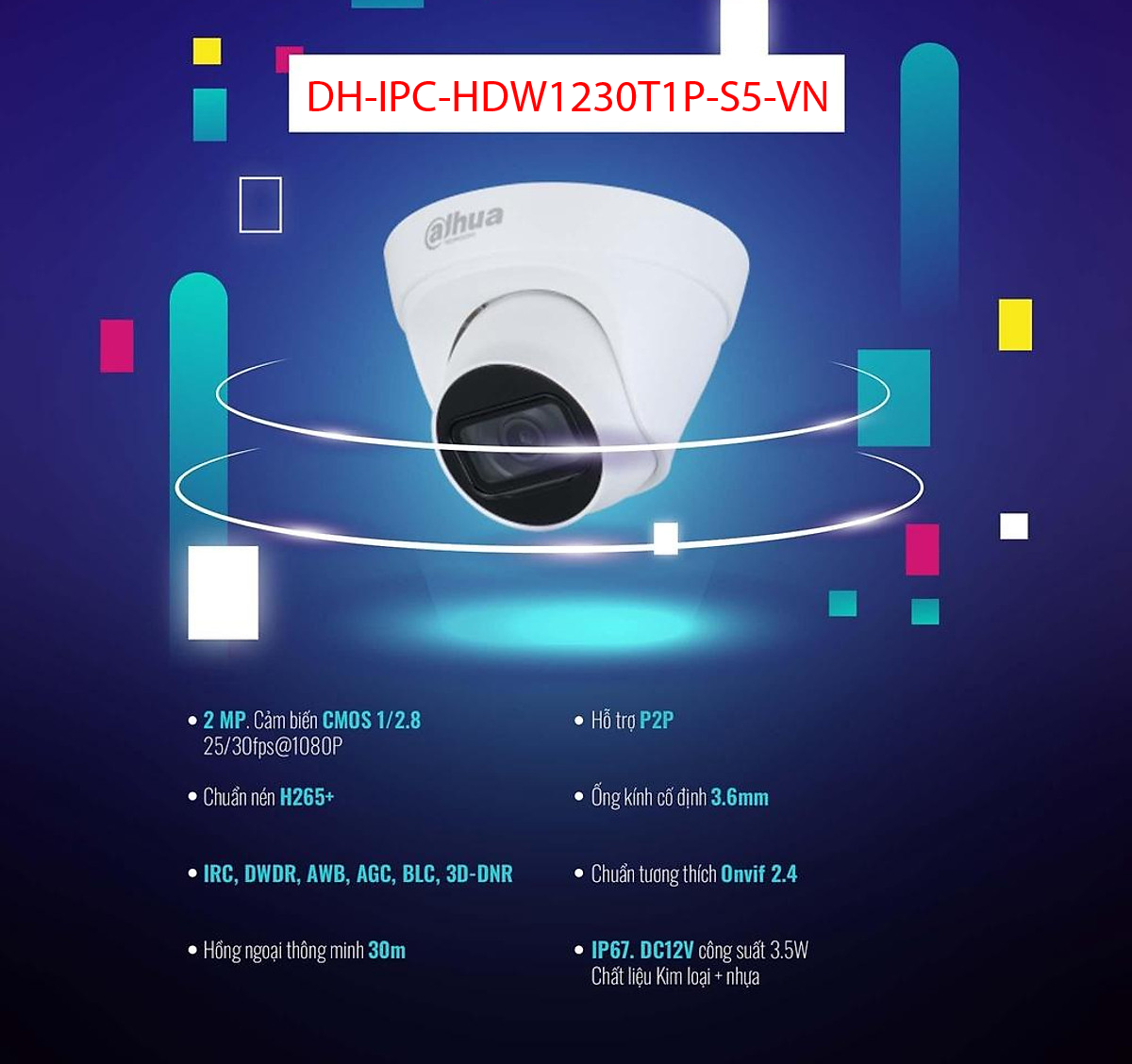 Camera DH-IPC-HDW1230T1P-S5-VN Cho Văn Phòng Giá Rẻ Thương Hiệu DAHUA ...