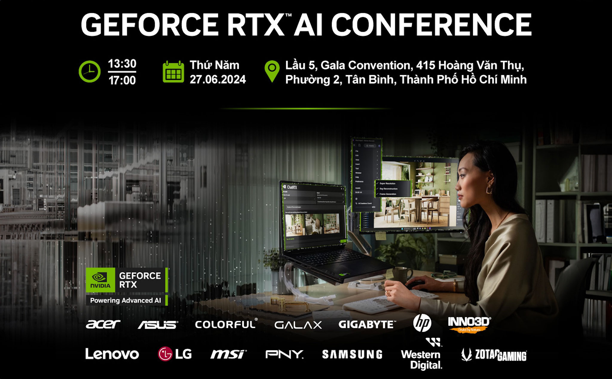 Mời anh em tham dự sự kiện GeForce RTX AI Conference, thứ 5 ngày 27 tháng 6, lúc 13:30